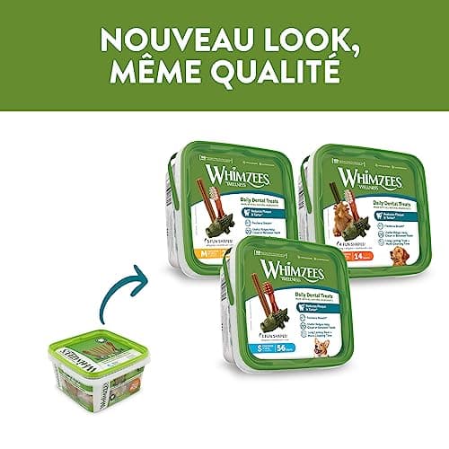 WHIMZEES by Wellness, Friandises Naturelles pour l'Hygiène Bucco-Dentaire à Mâcher pour Chien de Taille Moyenne, Boîte de Variété, Taille M, Boîte de 28 Pièces
