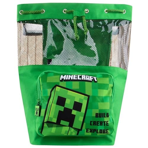 Minecraft Swimbag | Sacs à Dos Pour Enfant | Creeper Sac de Natation Garçons | Vert
