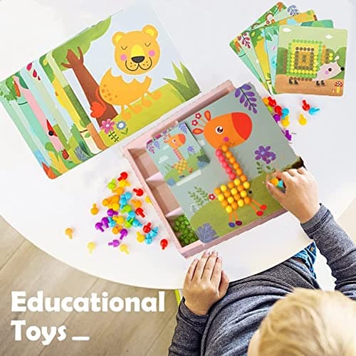 SunAurora Jeu de mosaïque pour enfants, avec 240 perles à emboîter, jeu éducatif créatif pour garçons et filles à partir de 2 ans