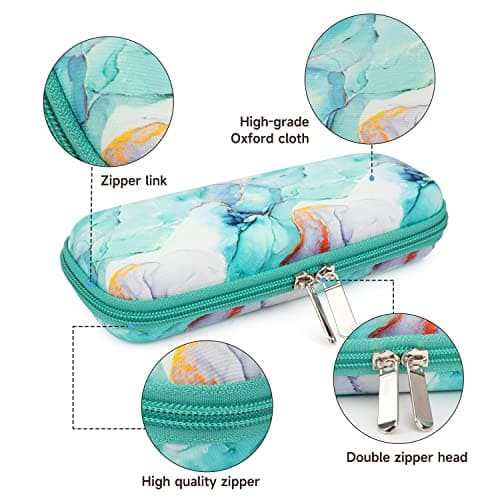 YOUSHARES Pochette Isotherme Insuline -Trousse Isotherme Medicament pour Stylo d'insuline, Seringues, Aiguilles et d'autres Accessoires Medicaux pour Diabétique avec 2 Sac de Glace(Marbre Vert)