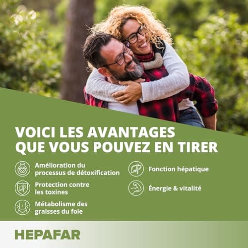 Hepafar Natural Liver Detox Drink – 500 ml pour 20 jours – Avec du chardon-Marie, du thé vert, du manganèse, du pissenlit et de l'artichaut – Nettoyage naturel – Sensilab