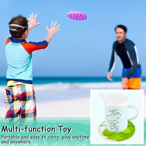 VONJUMA 4 Pièces Push And Pop Bubble Jeu Pop Arc-En-Ciel Push Bubble Sensory Fidget Toy Silicone Anti-Stress Jouets Pop De Educatifs Autisme Besoins Spéciaux Pour La Concentration Et Le Calme
