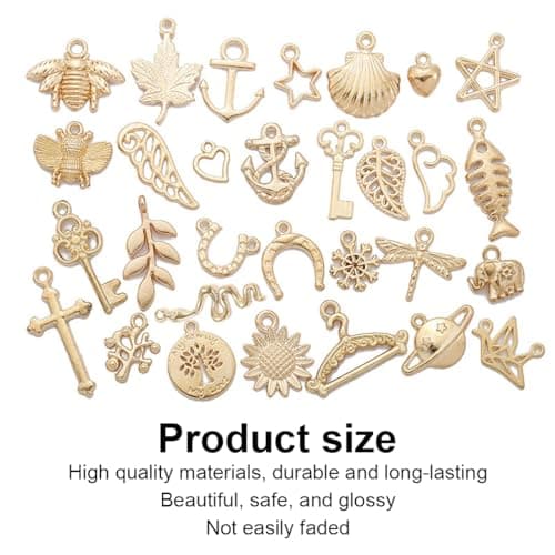 LQIOACU breloques creation bijoux,charms pour bracelet,breloque,60 pièces, belles et à la mode, parfaites pour les bricolages de bijoux