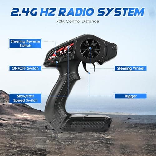 VAYOTOY Voiture Télécommandée Tout Terrain 36 KM/H 4WD 1:18 Grande Vitesse RC Voiture Adulte 2,4 GHz Voiture Radiocommandée Rechargeable électrique Crawlers Véhicule sans Fil pour Enfants Adults