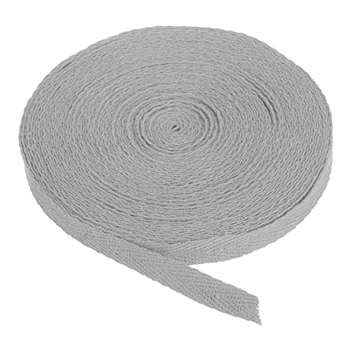 PATIKIL Coton Sergé Ruban 3/8 Pouce 10Yards Coton Ruban Liaison Biais Ruban Chevron Ruban pour Couture Liaison Cadeau Enveloppe Artisanat Bricolage Clair Gris