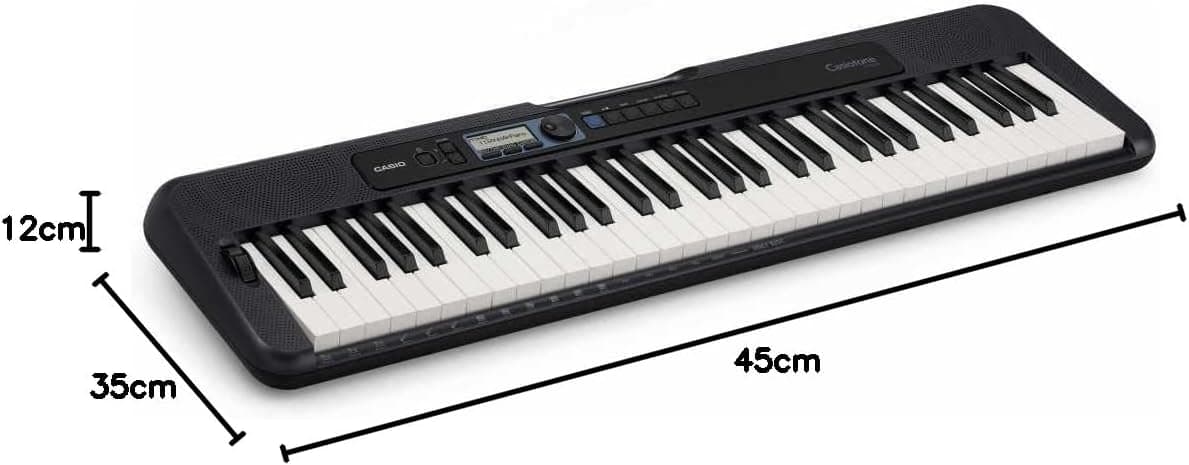 Casio Casiotone CT-S300 Clavier avec 61 Touches à Frappe Dynamique, 400 sons & 77 Rythmes d'accompagnement, Noir