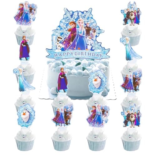 13 PCS Princesse Cake Topper FEIEQILAI-Cartoon Decoration Gateau Anniversaire Décoration de gâteau d'anniversaire Cartoon Anime Cake Topper Fille Décoration Gateau Anniversaire