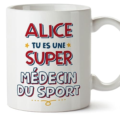 Mugffins Tasses Personnalisables pour MÉDECIN DU SPORT femme - En Français - Cadeau Personalisé- Tu es Super - 11 oz / 330 ml