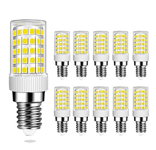 MENTA Ampoule LED E14 10W, Sans Scintillement, Blanc Froid 6000K, 800lm, Équivalent 80W Halogène, 86-LED, Économie d'énergie, Base en céramique, Non-dimmable, AC220-240V, Φ22*68mm, Lot de 10