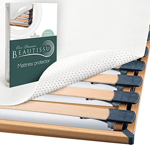 Beautissu Protege Matelas BEAUTECT - Isolateur sommier à Lattes - avec Picots Souples – Aleze Protege Matelas Lavable – sous-Matelas Blanc 70x140cm