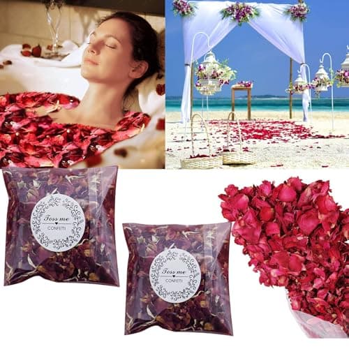 Paquets de confettis de Mariage,Confettis Fleurs Séchées,Pétales Séchées,Pétales Fleurs Séchées,Confettis Mariage Fleurs Séchées,Confettis Pétales de Rose,pour Décoration Mariage