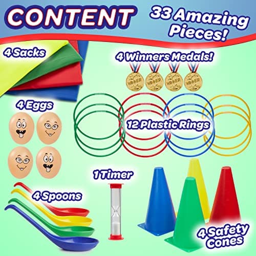 KreativeKraft- Jeux de Lancer Sports Day Kit, 1353, Multicolore, 2314 cm