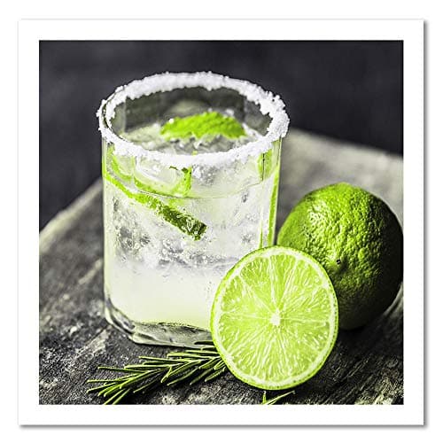 Feeby Photo sur Toile Citron vert Boisson Glace Tableau Giclée Cuisine vert 40x40 cm