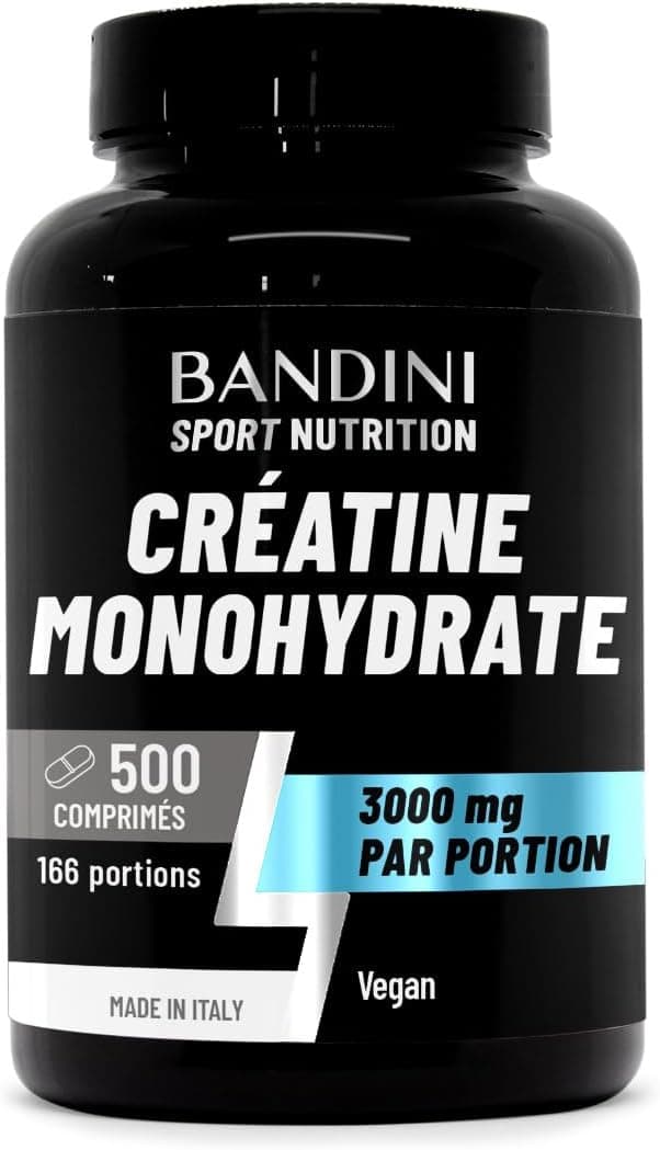 Bandini® Créatine Monohydrate 500 Comprimés (+5 Mois) 3000mg par dose -