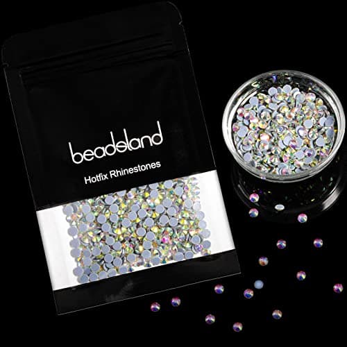 Beadsland Hotfix strass, 1440pcs dos plat cristal strass artisanat vêtements bricolage décoration, Cristal AB, SS20, 4.6-4.8mm