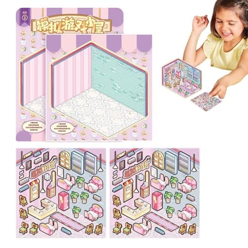 Vjeybv Sticker Scenes – Autocollant 3D pour décoration de petite pièce pour, anti-stress, scrapbooking