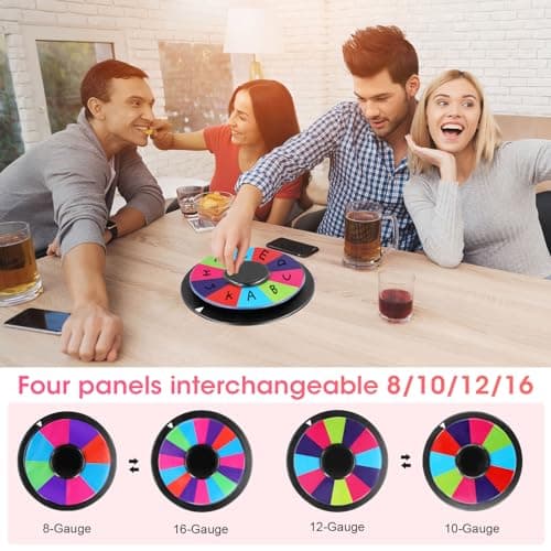 10" Jouet Roue de la Fortune, 25cm Roue de la Fortune à Faire Tourner avec Base Antidérapante, 8 Couleurs, Roue de Prix DIY pour Les Fêtes de Carnaval