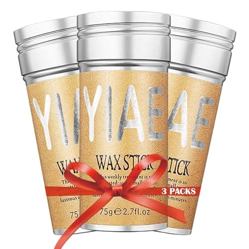 YIAE Wax stick hair (3 pièces), Bâton de cire cheveux femme et homme, Pommade coiffante non grasse pour cheveux rebelles, anti frisottis cheveux et edge control - 75 g x 3