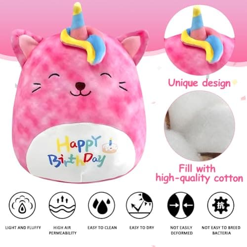 IFHDO Jouet en Peluche, 27 cm Licorne Peluche, Licorne Poupée en Peluche, Licorne Plush Toy Adorable Poupée en Peluche Douce Cartoon Plush Doll pour Cadeau d'anniversaire pour Enfants