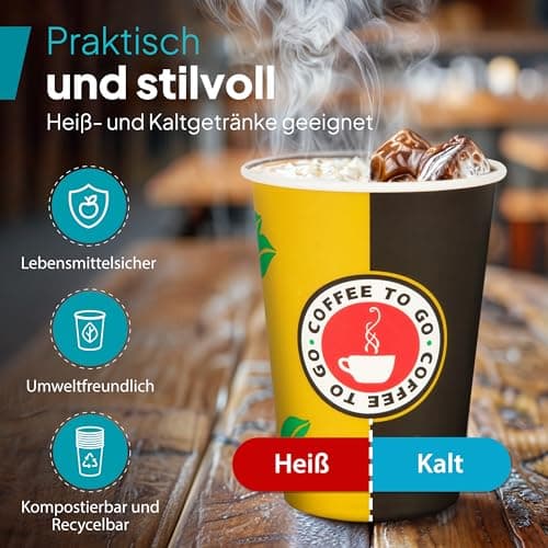 Commerline Lot de 2500 gobelets à café en carton jetables - 100 ml - En papier dur - Pour café/thé (2500, 4oz/100 ml)