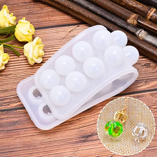 FineInno Moule en Résine Boule, Moule Silicone Sphère Resin Mold, Mould Epoxy de Cristal Ball pour la Fabrication de Bijoux, DIY Pendentif Bracelet Colliers