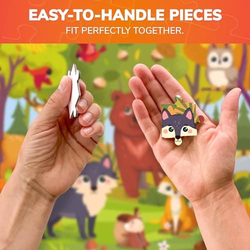 QUOKKA Puzzle Enfant de 3 à 5 Ans - Puzzle 30 Pièces pour Enfant de 2 à 4 Ans - Puzzles Éducatif Forêt pour Enfant de 4 à 6 Ans - Jouets Éducatif Cadeau pour Garçons et Filles 2 3 4 5 Ans