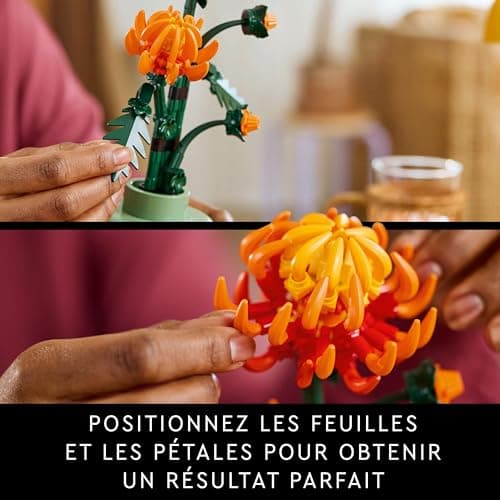 LEGO Icons Le Chrysanthème - Fleurs Artificielles Deco - Set de Construction d'Activité Relaxante et Créative pour Adultes Qui Aiment Les Plantes sans Entretien - Collection Botanique 10368