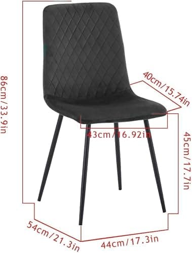 GOLDFAN Ensemble Table de Salle à Manger et 4 Chaise,Blanche Marbre Table et 4 Chaises,Table à Manger en Verre Ronde et 4 Chaises en Cuisine (4,Noir)