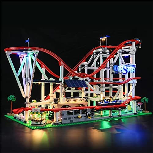 GEAMENT Jeu De Lumières Compatible avec Lego Confidential (Roller Coaster) - Kit D'éclairage LED pour Creator 10261 (Modèle de Bloc Non Inclus)