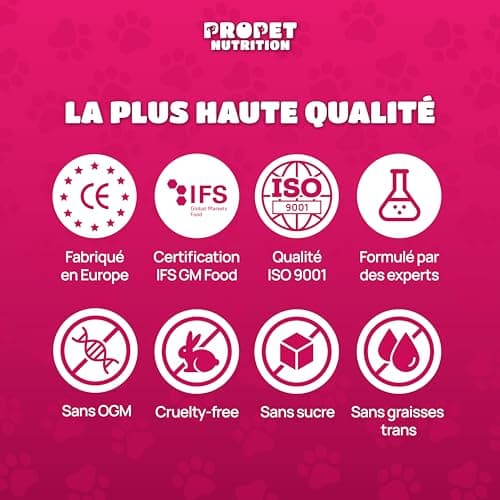 Complement Alimentaire Chien et Chat 20 en 1. Vitamines, Probiotique et Glucosamin Anti Arthrose. VIT A, B, C, E, H, Omega 6, Levure de bière + Fer. 100% Naturel. Effet Anti Inflammatoire. 120 Doses