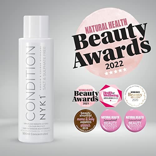 NYK1 Apres Shampoing Sans Sulfate – Apres Shampoing Sans Sulfate Sans Silicone Sans Paraben 500ml/ Soin Demelant Cheveux Secs et Colorés/Protège Votre Lissage Bresilien Pour Des Cheveux Brillants