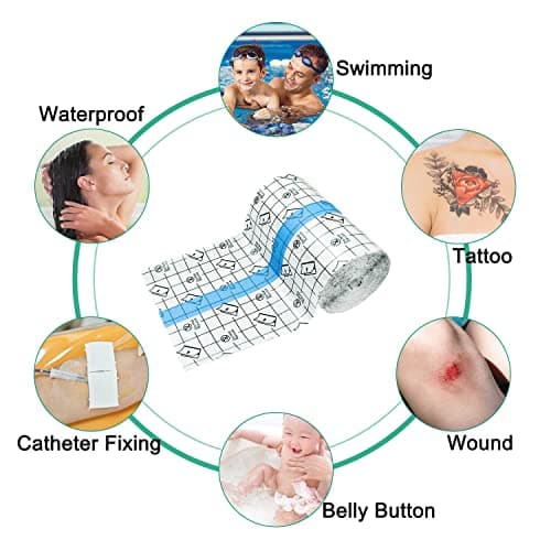 10CM x 10M Pansement Tatouage, Transparent Pansement Waterproof, Pansement Etanche,Pansement Tatouage Waterproof, Pansement Transparent Convient pour Sport Douche Protéger Tatouage