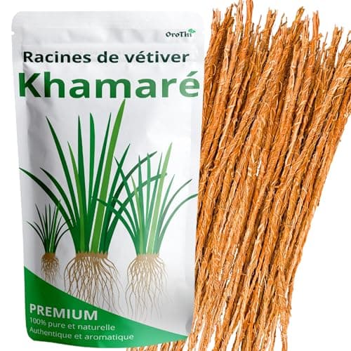 Khamaré Racines de vétiver 25 GRANDES TIGES soutiennent la flore intime, la flore intestinale, la bonne odeur vaginale, le bien-être vaginal. Drainant et détox. Gongoli, gongolili, Thiep par Orothi