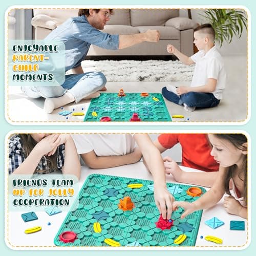 fygurso Jeux logiques de Construction de Routes pour Enfants, Grands Jeux de Plateau STEM de Puzzles, Labyrinthe Jeu de société, Jouets éducatifs Montessori, Cadeaux d'anniversaire pour Les 4-8 Ans
