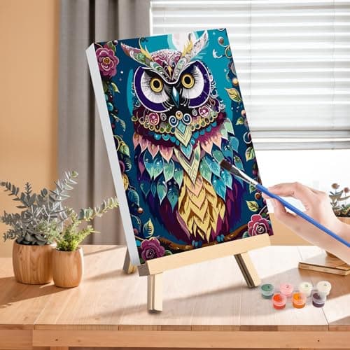 GHHKUD Peinture par Numéros pour Adulte, DIY Peinture Acrylique pour Adultes Enfants débutants Facile sur Toile 30×40 cm avec peintures et pinceaux, avec châssis en bois à monter, Animaux