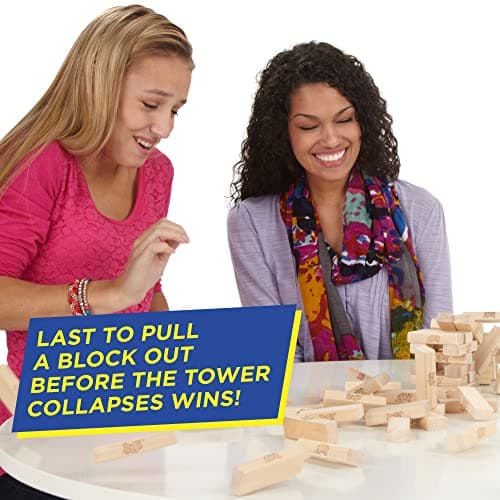 Hasbro Gaming Jenga, Jeu De Société en Bois, Jeu d’Adresse pour Enfants Et Familles, Version Française, Cadeau De Noël, Idées Cadeaux d'anniversaire et pour Noël, À Partir De 6 Ans