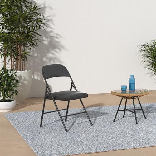 BOOSDEN Lot de 2 Chaises Pliantes, Chaise Pliante Confortable, Chaise Pliante Salle a Manger,Chaise pliante rembourrée, Chaises Pliantes pour Cuisine, Bureau, extérieur, Jardin, Charge maximale 136 kg
