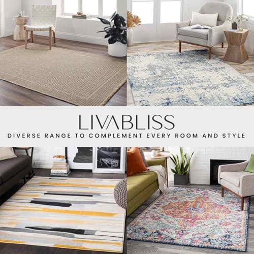 Livabliss MOC2301-43511 Tapis Vintage, Polypropylene, Gris, 130x180cm