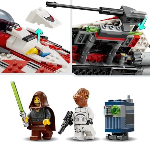 LEGO Star Wars Le Chasseur Stellaire de Jedi Bob - Véhicule à Construire pour Enfants - Vaisseau en Briques avec Minifigurines à Collectionner - Cadeau pour Les Filles et Les Garçons dès 8 Ans 75388