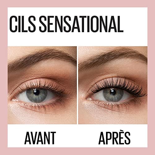 Maybelline New York - Mascara Volume Waterproof - Cils Sensational - Noir - 9,4 ml