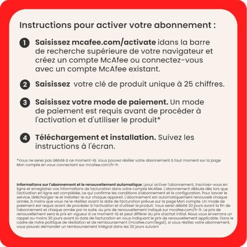 McAfee Total Protection 5 appareils 2025 | 15 mois |VPN sécurisé, logiciel de sécurité avec antivirus, gestionnaire de mots de passe et surveillance de l'identité | Téléchargement