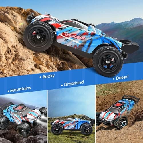 VAYOTOY Voiture Télécommandée Tout Terrain 36 KM/H 4WD 1:18 Grande Vitesse RC Voiture Adulte 2,4 GHz Voiture Radiocommandée Rechargeable électrique Crawlers Véhicule sans Fil pour Enfants Adults
