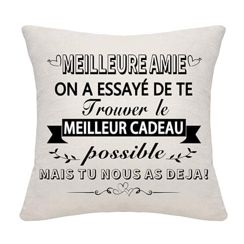 Housses de Coussin pour Femmes Filles Meilleure Amie Cadeau d'anniversaire Cadeau de Noël Cadeau d'amitié pour Femmes Filles (Meilleure Amie)