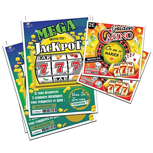 Annonce Mariage - Demande Témoin (2 Cartes à gratter"Veux-tu être mon témoin ?" + 2 Cartes à gratter" On va se marier")