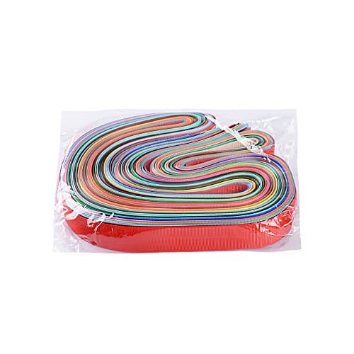 BUONDAC Lot de 6mm / 9mm / 22mm / 25mm Ruban Gros-Grain Décoratif Polyester Ruban Biais Multicouleur Décoration Loisirs Créatif Mariage Artisanat DIY (17/24 / 25 Couleur)