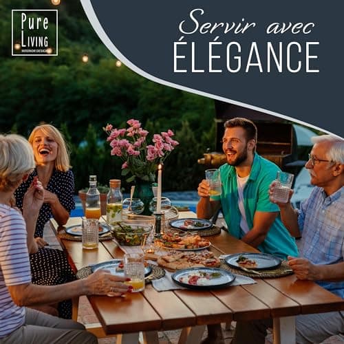 Tasse Café 6er Set en Grès Ibiza - Chic et moderne, compatible lave-vaisselle et micro-ondes - Tasses à Café Pure Living - Ensemble de Tasses à Thé et à Café Cool en bleu fumé
