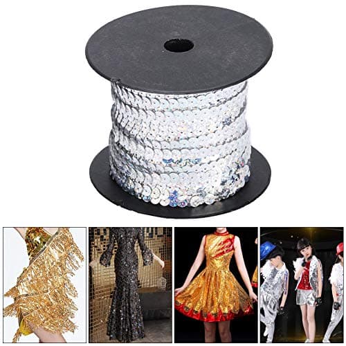 6mm Golden Sequin String 100 Yard Accessoire Décoratif pour Tissu Shoe Plastic Resin Sequin Line (9)