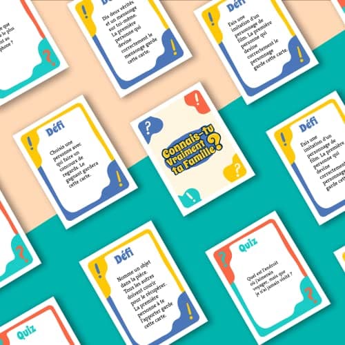Oh Happy Games - Connais-tu Vraiment ta Famille? Le Jeu Familial délirant Plein de devinettes, quizz et défis pour découvrir Qui connait Le Mieux la Famille!