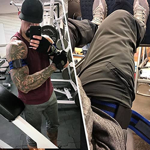 POENVFPO Bandes D'occlusion, Paquet de 4 (2 Bandes pour Biceps, 2 Bandes pour Jambes), Bandes de Restriction pour Biceps à Dégagement Rapide, Obtenez Une Croissance Musculaire Rapide sans