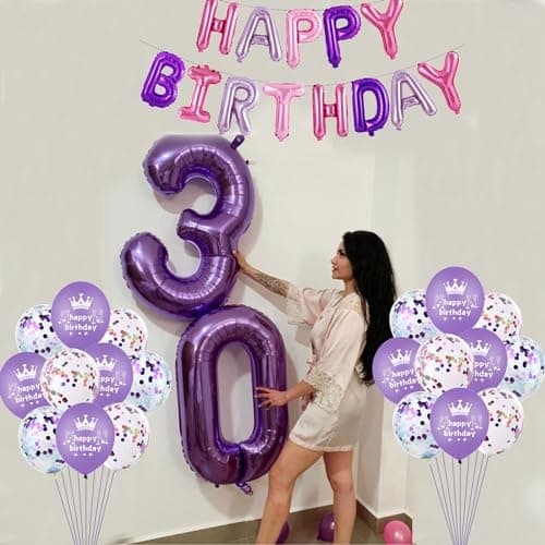 Violet 21 Anniversaire Decoration Femme Ballon 21 ans Anniversaire Femme Violet Decoration Anniversaire 21 ans Violet gâteau Ballon 21 ans Femme Violet 21 Anniversaire Fête Déco Violet